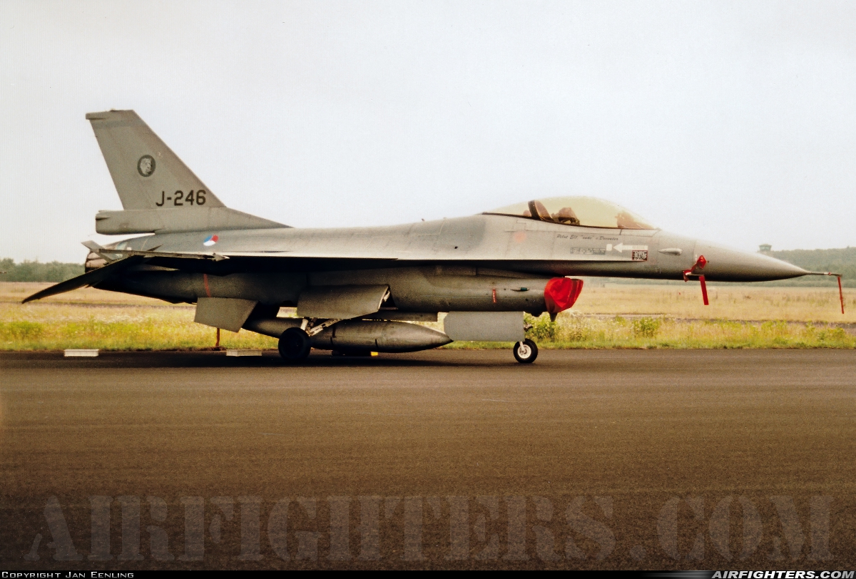 Netherlands - Air Force General Dynamics F-16A Fighting Falcon J-246 at Enschede - Twenthe (ENS / EHTW), Netherlands