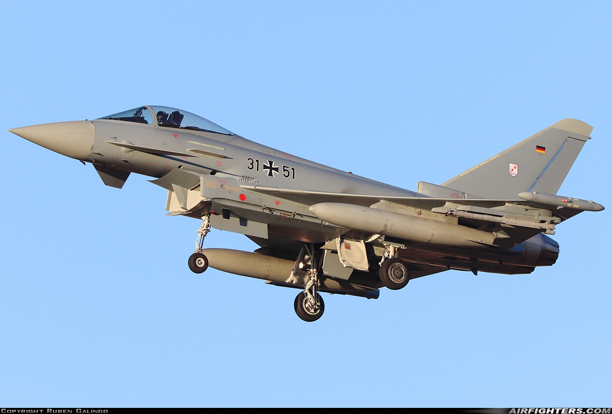 Germany - Air Force Eurofighter EF-2000 Typhoon S 31+51 at Albacete (- Los Llanos) (LEAB), Spain