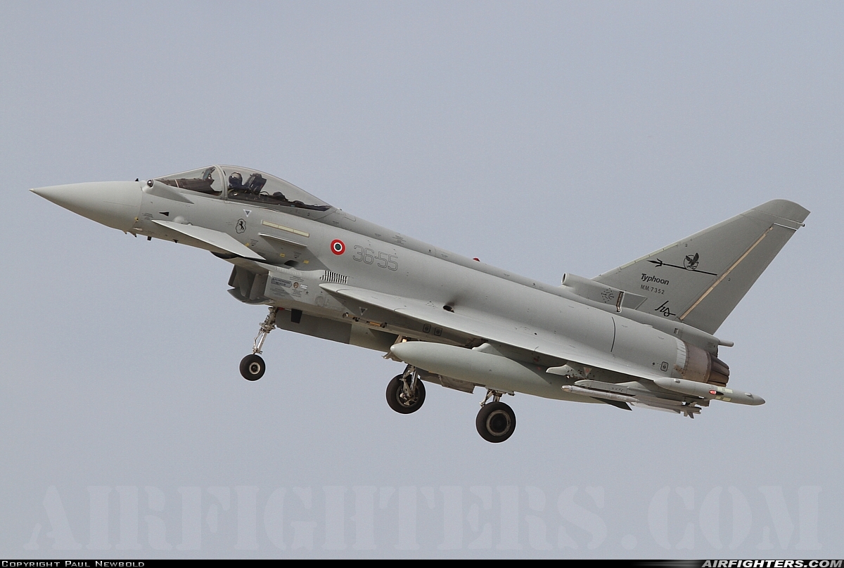 Italy - Air Force Eurofighter F-2000A Typhoon (EF-2000S) MM7352 at Waddington (WTN / EGXW), UK