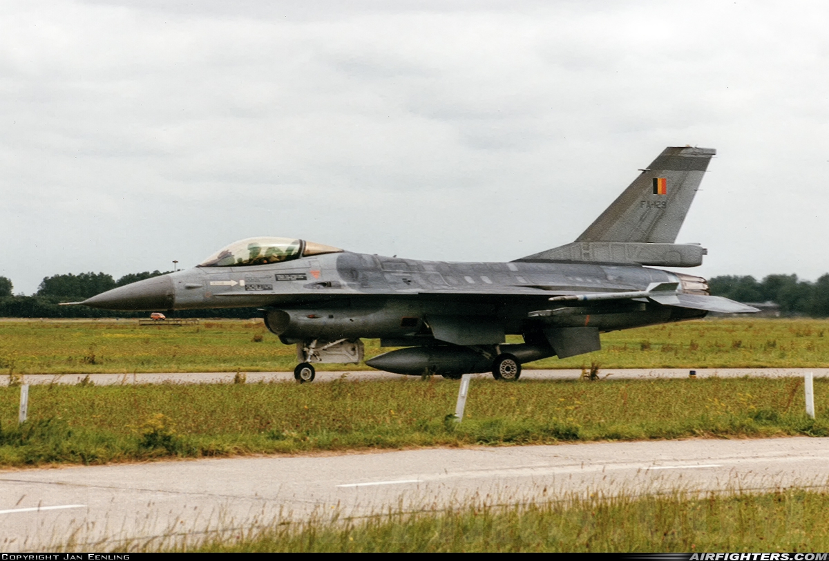 Belgium - Air Force General Dynamics F-16A Fighting Falcon FA-129 at Leeuwarden (LWR / EHLW), Netherlands