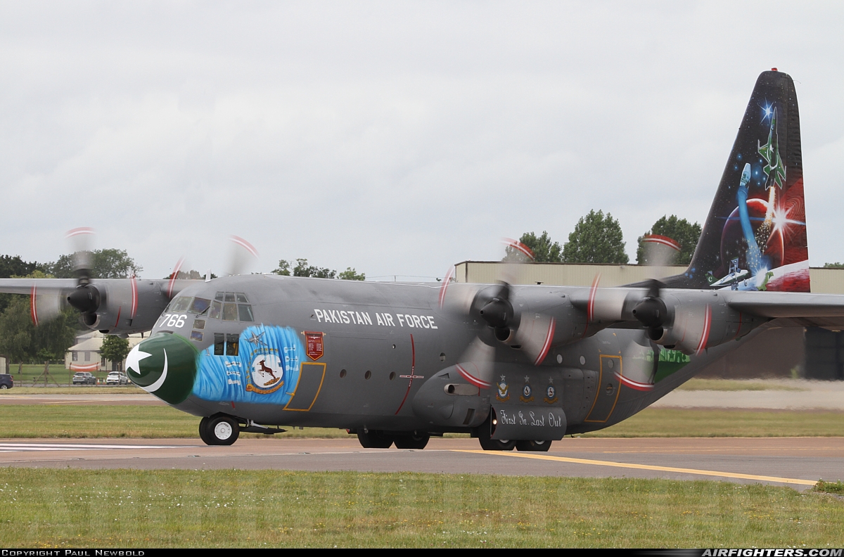Pakistan - Air Force Lockheed C-130B Hercules (L-282) 766 at Fairford (FFD / EGVA), UK