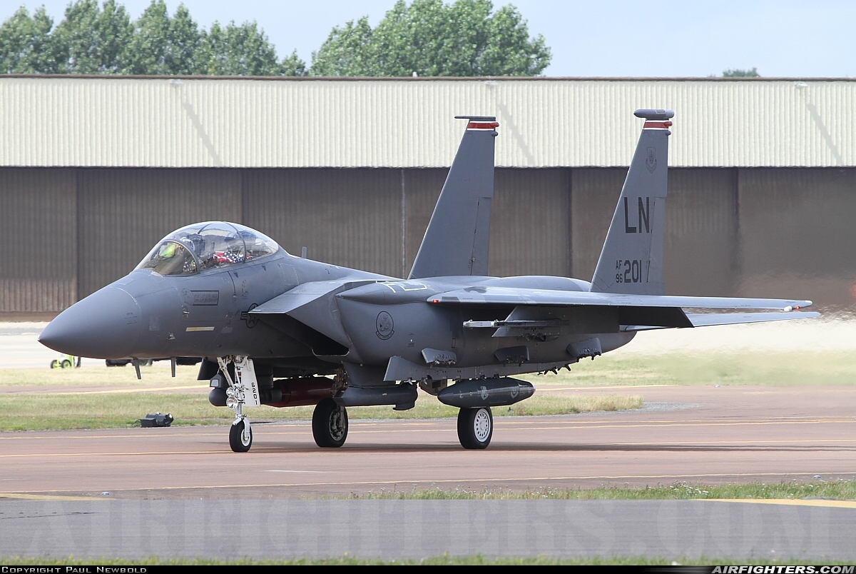 USA - Air Force McDonnell Douglas F-15E Strike Eagle 96-0201 at Fairford (FFD / EGVA), UK