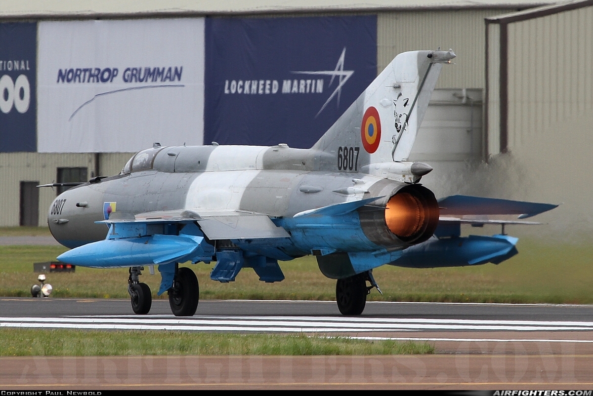Romania - Air Force Mikoyan-Gurevich MiG-21MF-75 Lancer C 6807 at Fairford (FFD / EGVA), UK