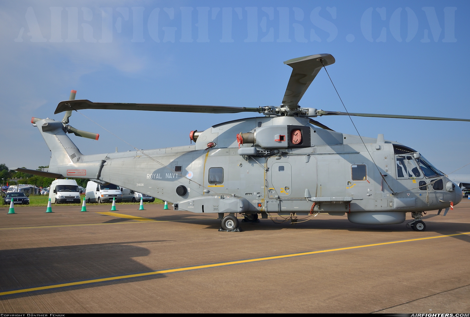 UK - Navy AgustaWestland Merlin HM1 (Mk111) ZH836 at Fairford (FFD / EGVA), UK