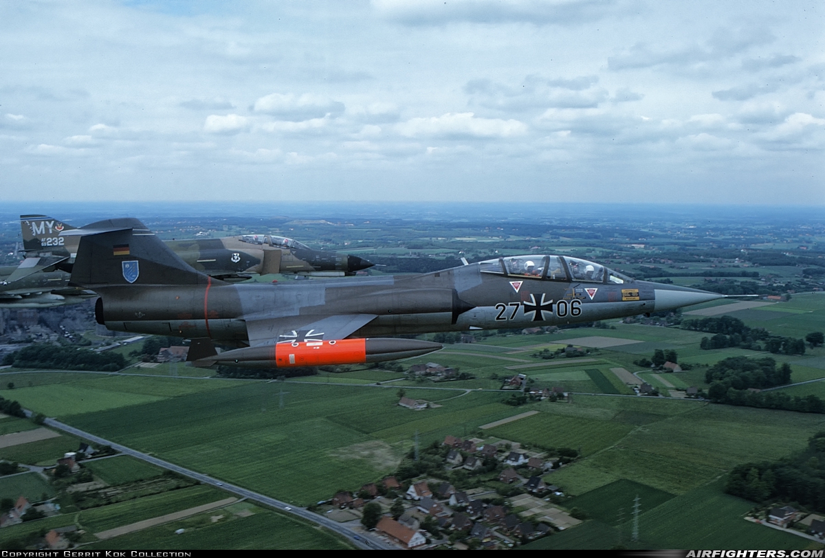Germany - Air Force Lockheed TF-104G Starfighter 27+06 at In Flight, Germany
