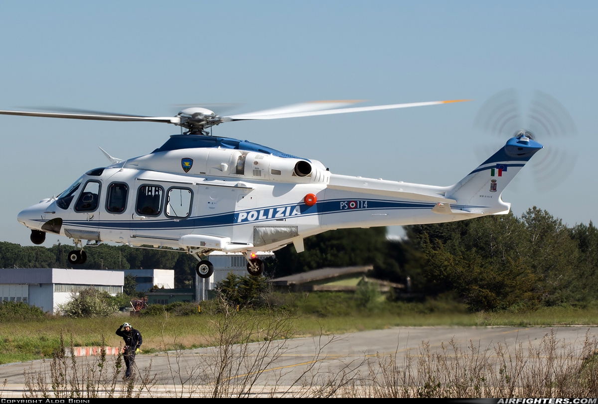 Italy - Polizia AgustaWestland AW139 MM81838 at Pratica di Mare (- Mario de Bernardi) (LIRE), Italy
