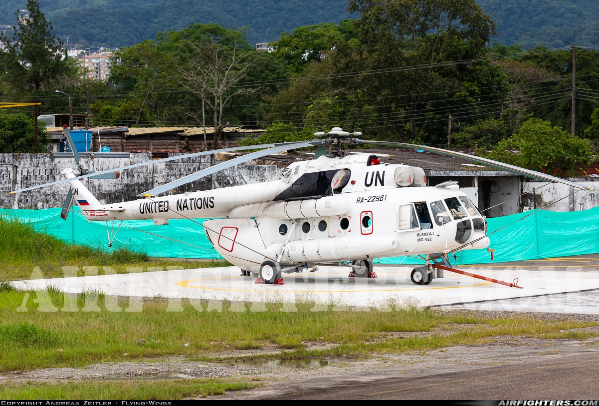 United Nations Mil Mi-8MTV-1 RA-22981 at Villavicencio - Vanguardia (VVC / SKVV), Colombia