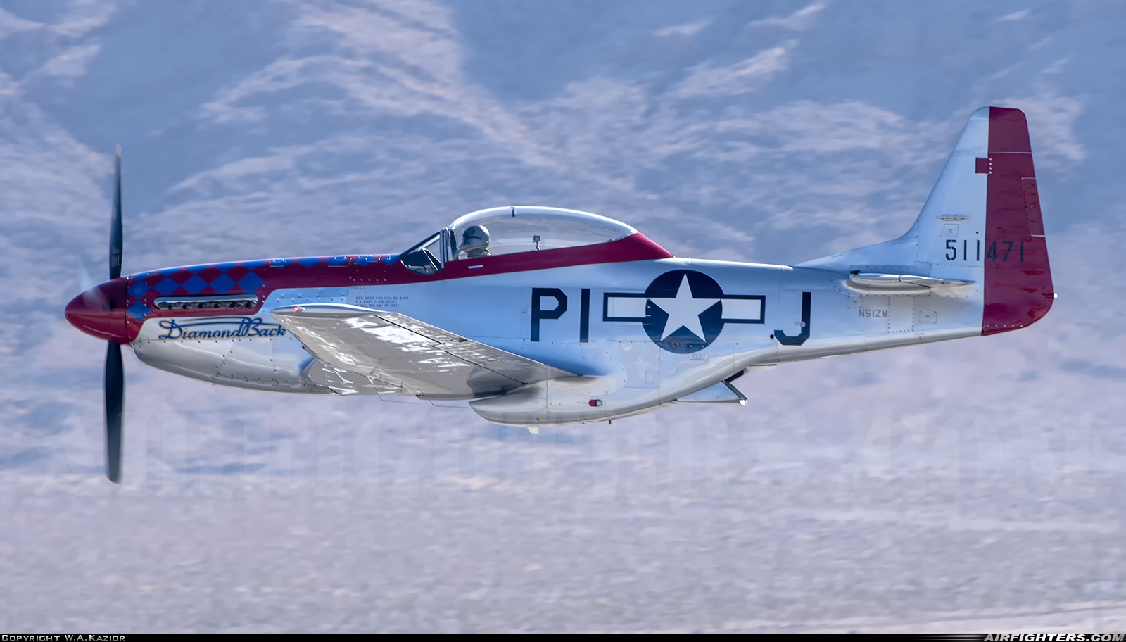 Private - Mustang High Flight LLC North American P-51D Mustang N51ZM at Las Vegas - Nellis AFB (LSV / KLSV), USA