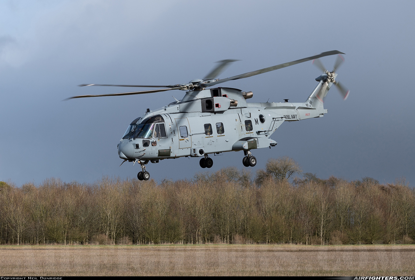 UK - Navy AgustaWestland Merlin HC4 ZJ128 at Off-Airport - Salisbury Plain, UK