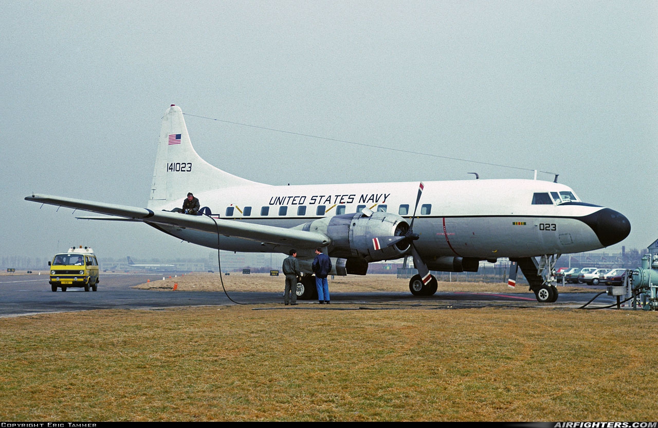 USA - Navy Convair C-131F 141023 at Amsterdam - Schiphol (AMS / EHAM), Netherlands