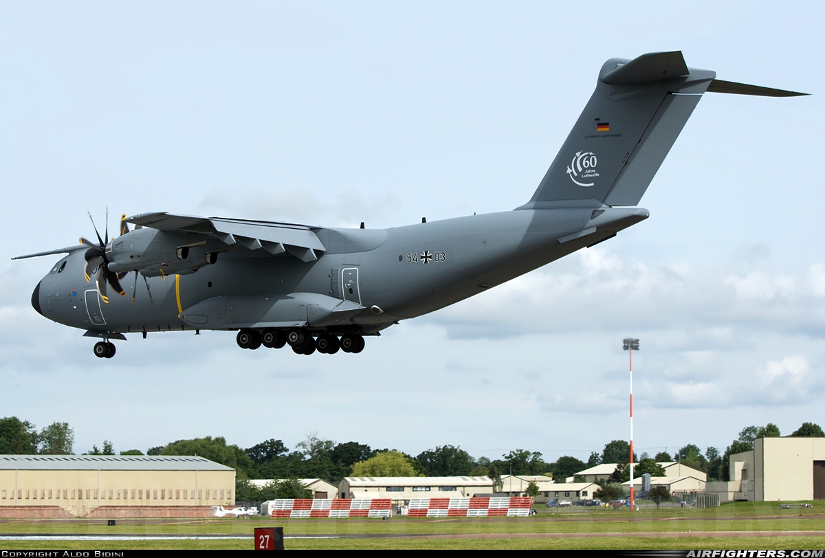 Germany - Air Force Airbus A400M-180 Atlas 54+03 at Fairford (FFD / EGVA), UK