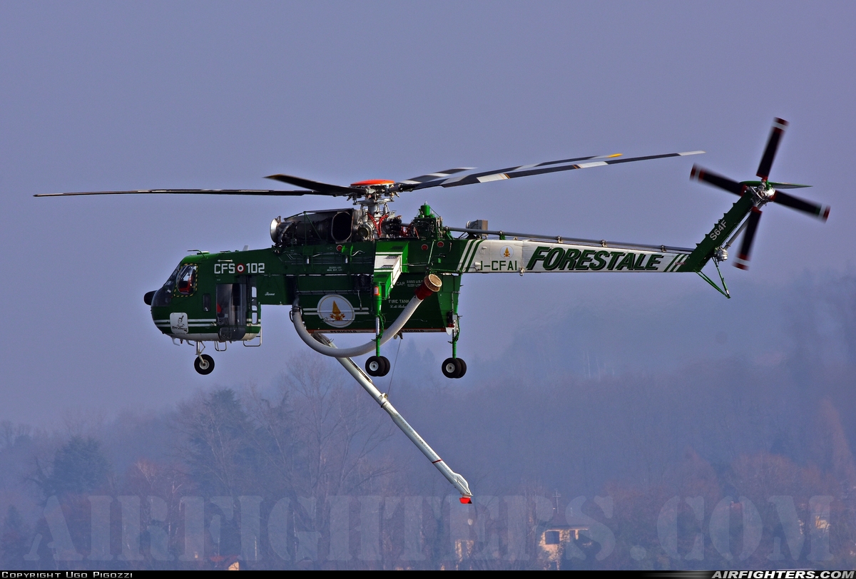 Italy - Corpo Forestale dello Stato Sikorsky S-64F Skycrane I-CFAI at Off-Airport - Arona (NO), Italy