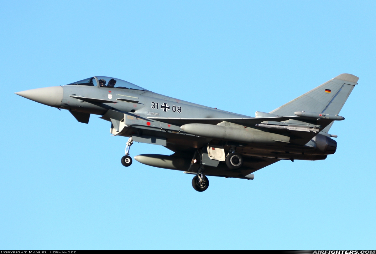 Germany - Air Force Eurofighter EF-2000 Typhoon S 31+08 at Albacete (- Los Llanos) (LEAB), Spain