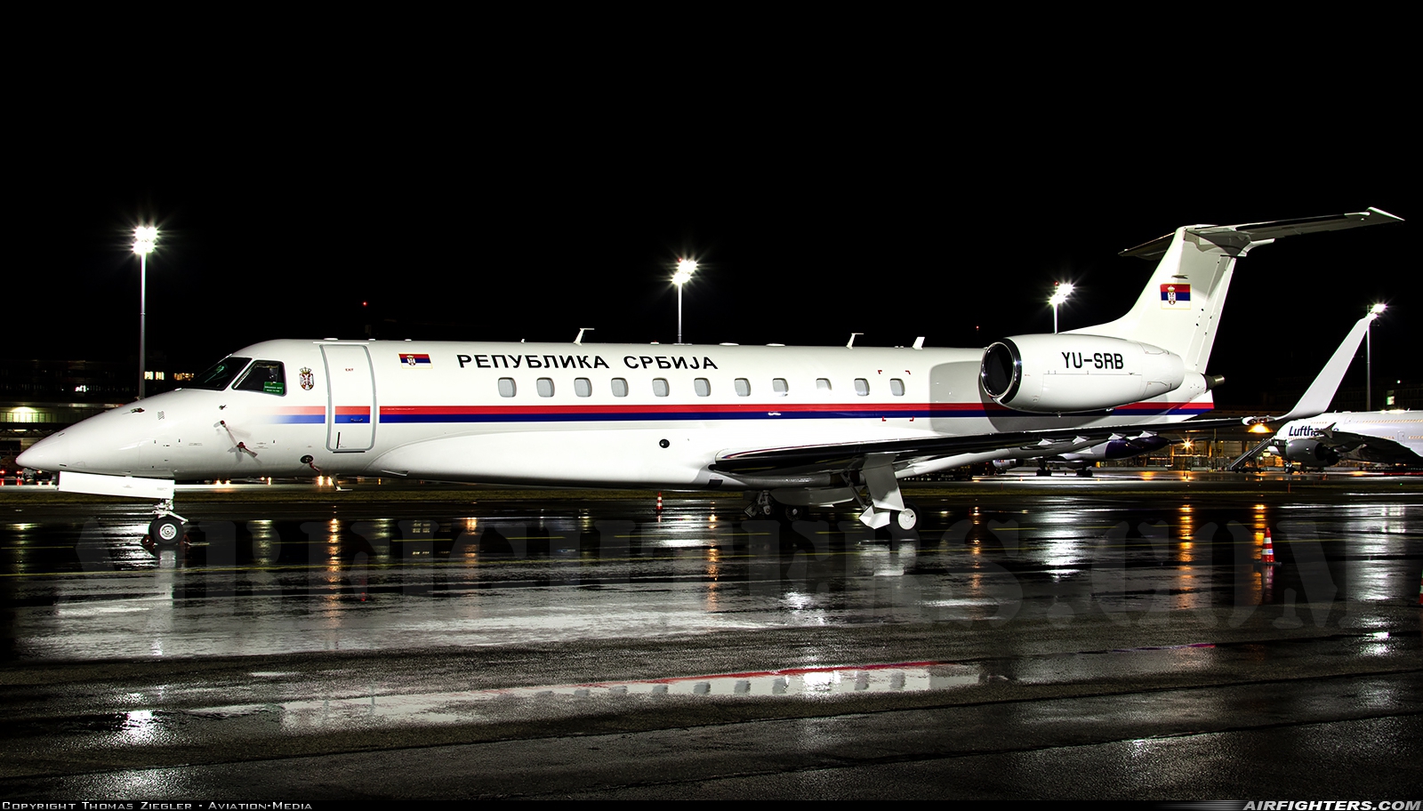Serbia - Government Embraer EMB-135BJ (ERJ-135) Legacy YU-SRB at Munich (- Franz Josef Strauss) (MUC / EDDM), Germany
