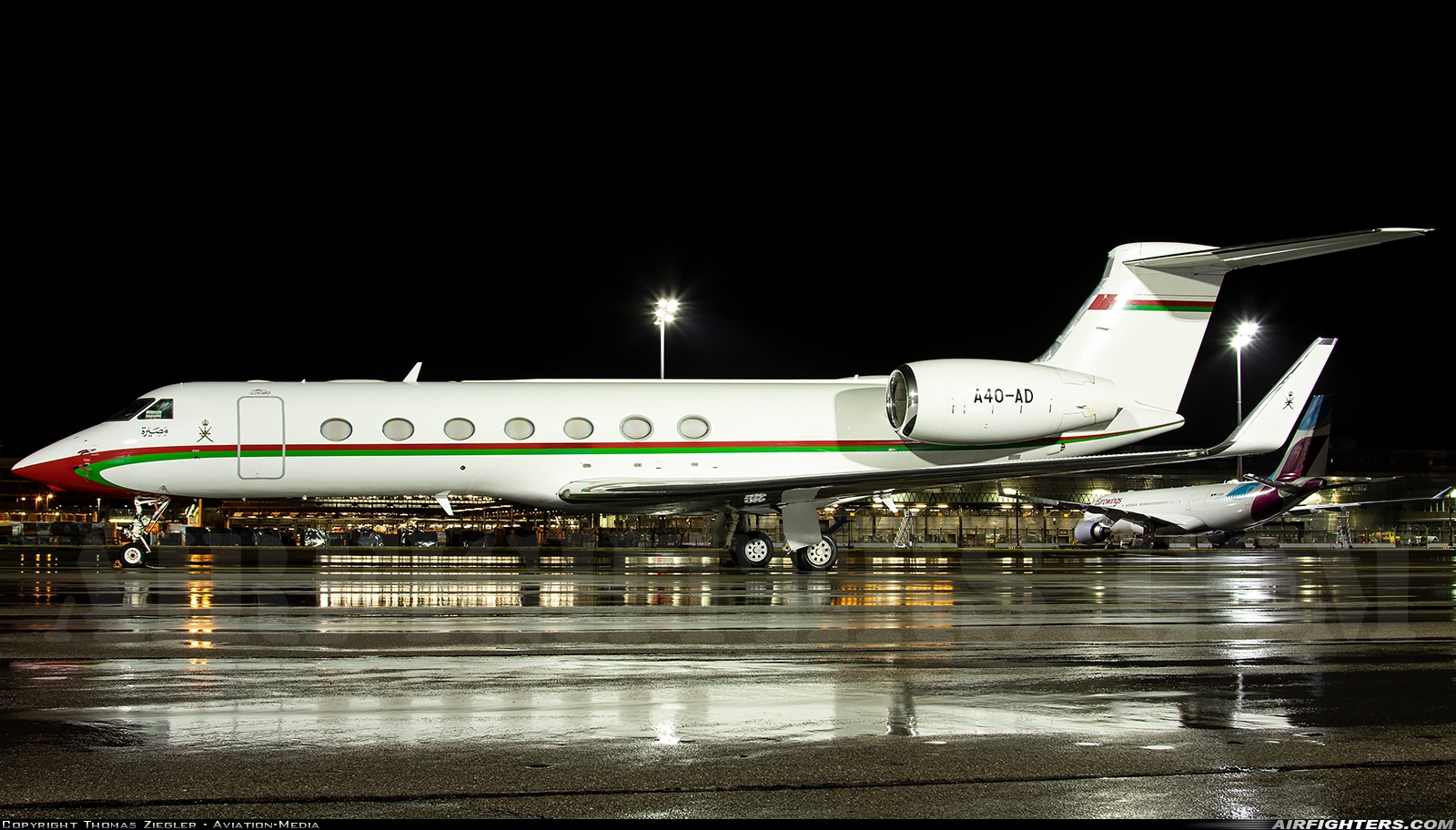 Oman - Government Gulfstream Aerospace G-550 (G-V-SP) A4O-AD at Munich (- Franz Josef Strauss) (MUC / EDDM), Germany