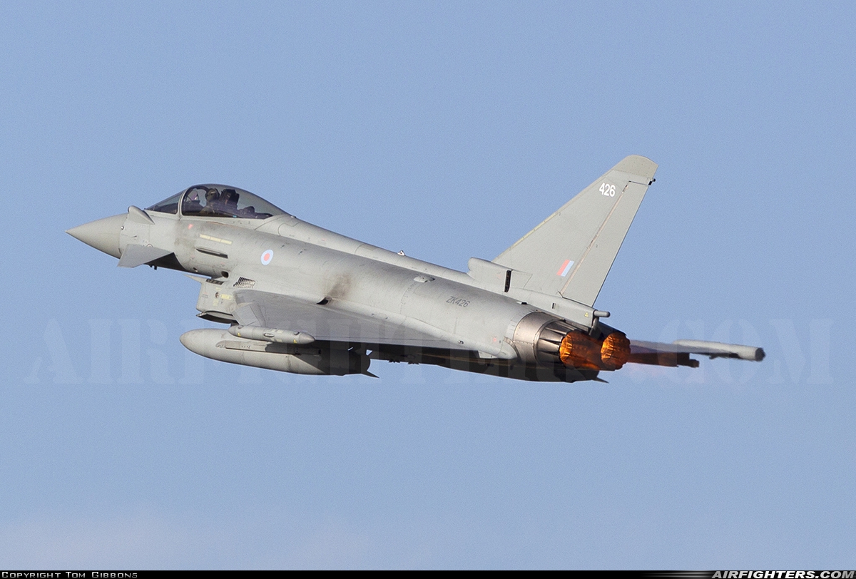 UK - Air Force Eurofighter Typhoon FGR4 ZK426 at Lossiemouth (LMO / EGQS), UK