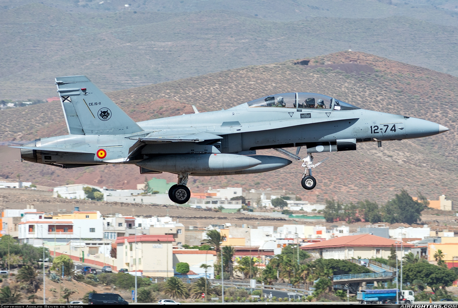 Spain - Air Force McDonnell Douglas CE-15 Hornet (EF-18B+) CE.15-11 at Gran Canaria (- Las Palmas / Gando) (LPA / GCLP), Spain