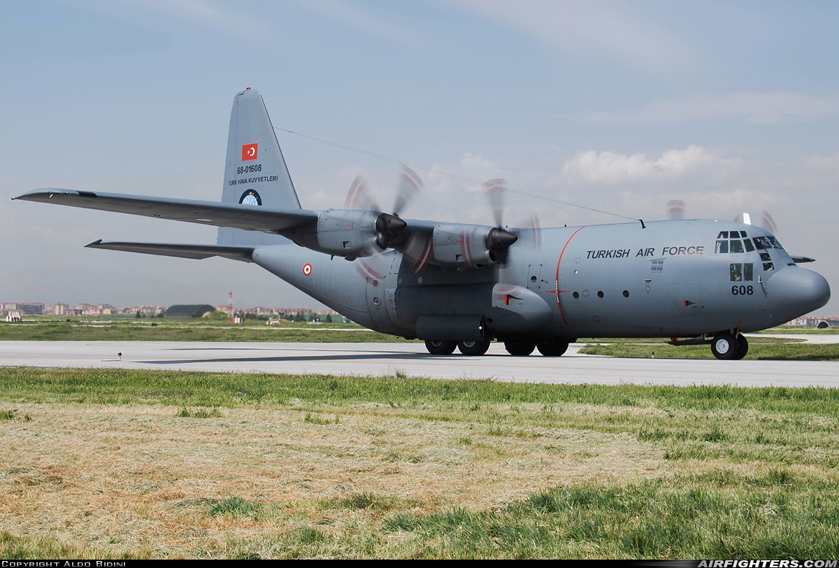 Türkiye - Air Force Lockheed C-130E Hercules (L-382) 68-01608 at Konya (KYA / LTAN), Türkiye