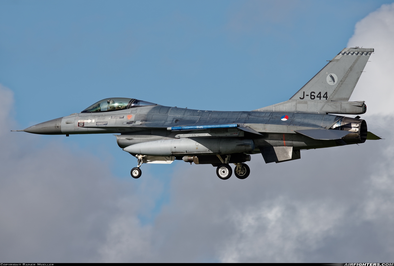 Netherlands - Air Force General Dynamics F-16AM Fighting Falcon J-644 at Leeuwarden (LWR / EHLW), Netherlands