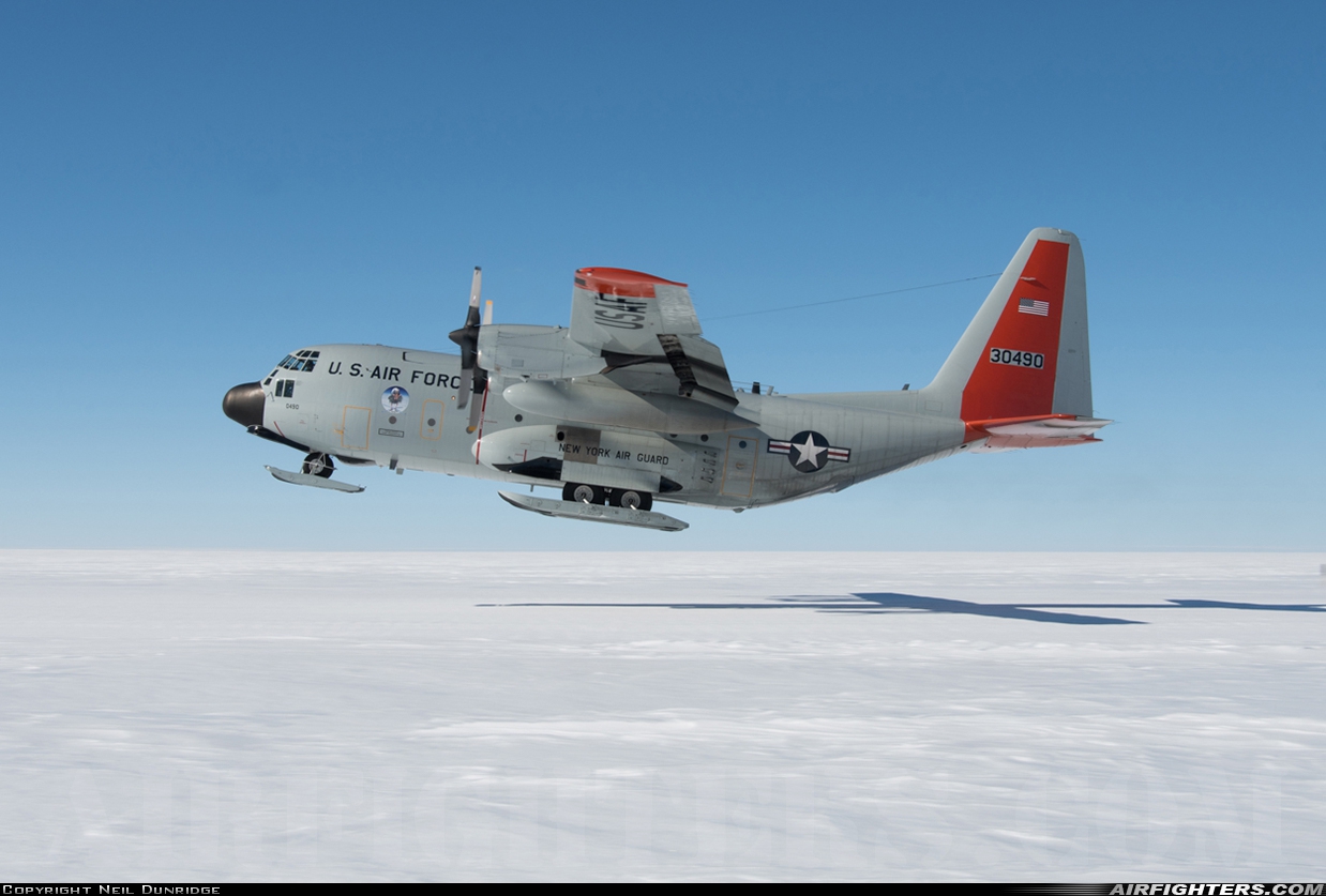USA - Air Force Lockheed LC-130H Hercules (L-382) 83-0490 at Raven Camp, Greenland