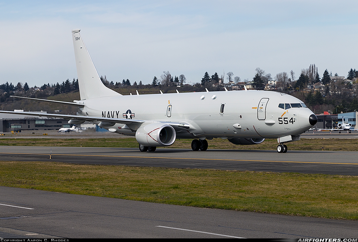 USA - Navy Boeing P-8A Poseidon (737-800ERX) 169554 at Seattle - Boeing Field / King County Int. (BFI / KBFI), USA
