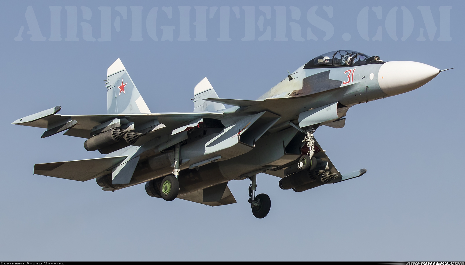 Russia - Air Force Sukhoi Su-30SM Flanker RF-92214 at Withheld, Russia