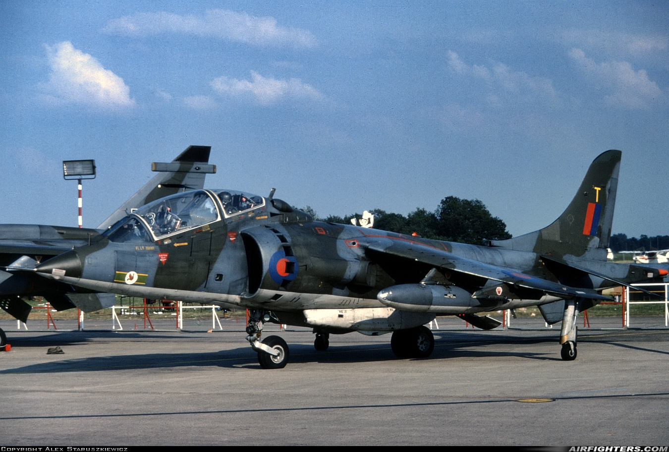 UK - Air Force Hawker Siddeley Harrier T.4 XZ145 at Hopsten (Rheine -) (ETNP), Germany
