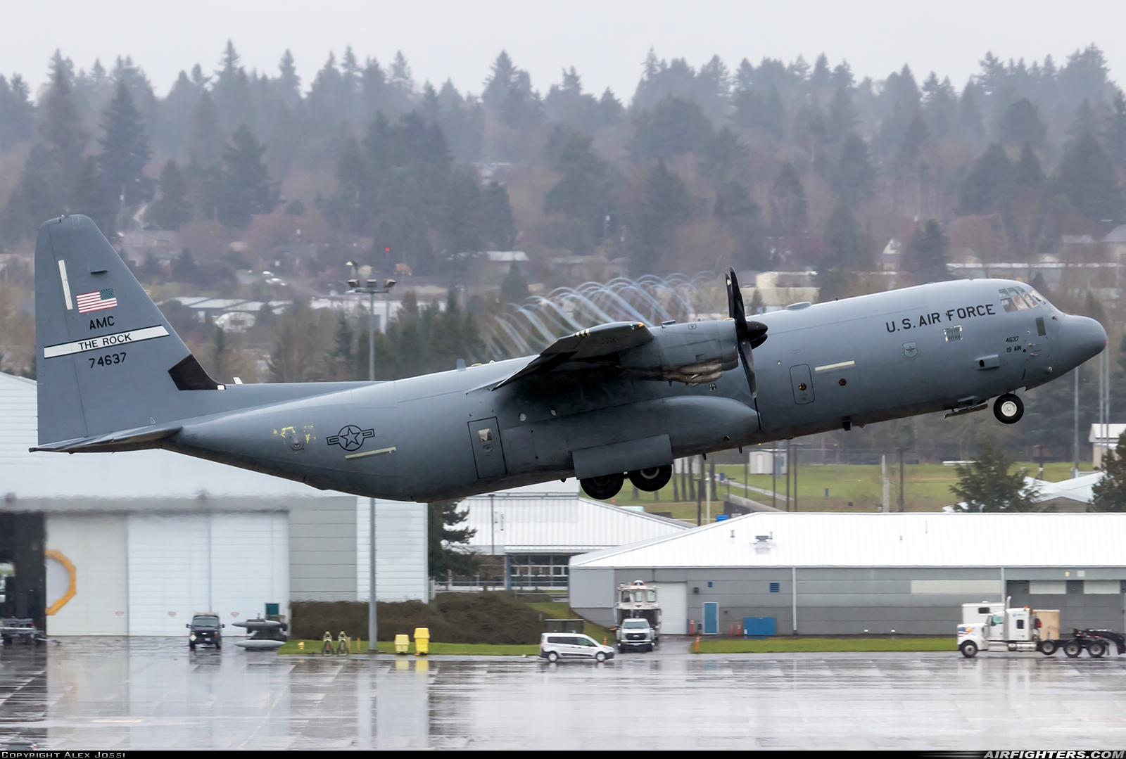 USA - Air Force Lockheed Martin C-130J-30 Hercules (L-382) 07-4637 at Portland - Int. (PDX / KPDX), USA