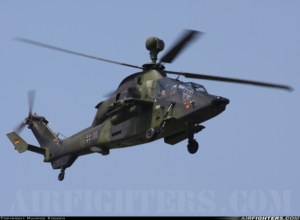 Germany - Army Eurocopter EC-665 Tiger UHT 74+06 at Berlin - Schonefeld (SXF / EDDB), Germany