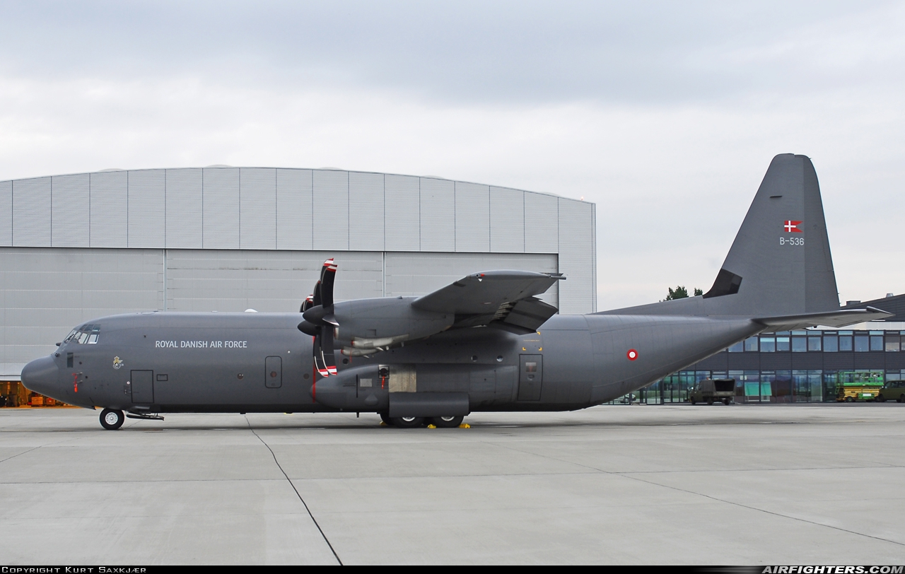 Denmark - Air Force Lockheed Martin C-130J-30 Hercules (L-382) B-536 at Aalborg (AAL / EKYT), Denmark