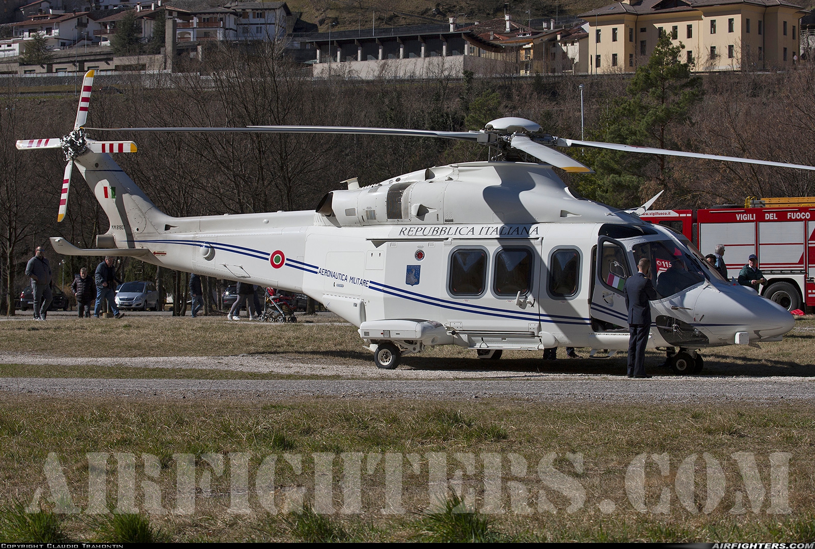 Italy - Air Force AgustaWestland AW139 MM81807 at Off-Airport - Lago di Santa Croce, Italy