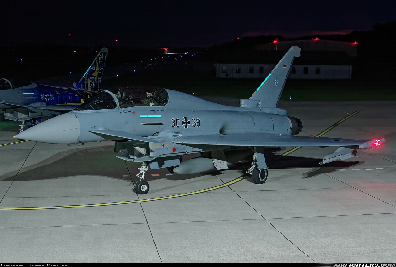 Germany - Air Force Eurofighter EF-2000 Typhoon T 30+38 at Rostock - Laage (RLG / ETNL), Germany