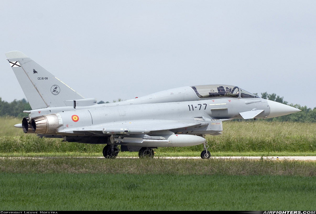 Spain - Air Force Eurofighter CE-16 Typhoon (EF-2000T) CE.16-08 at Florennes (EBFS), Belgium