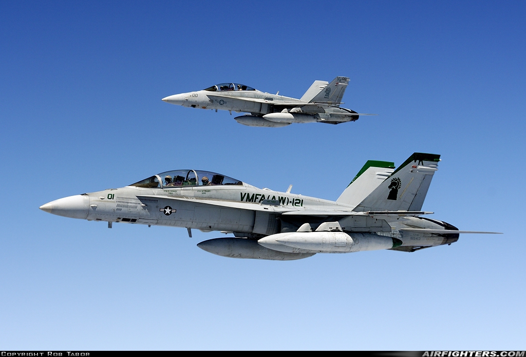 USA - Marines McDonnell Douglas F/A-18D Hornet 165413 at In Flight, International Airspace