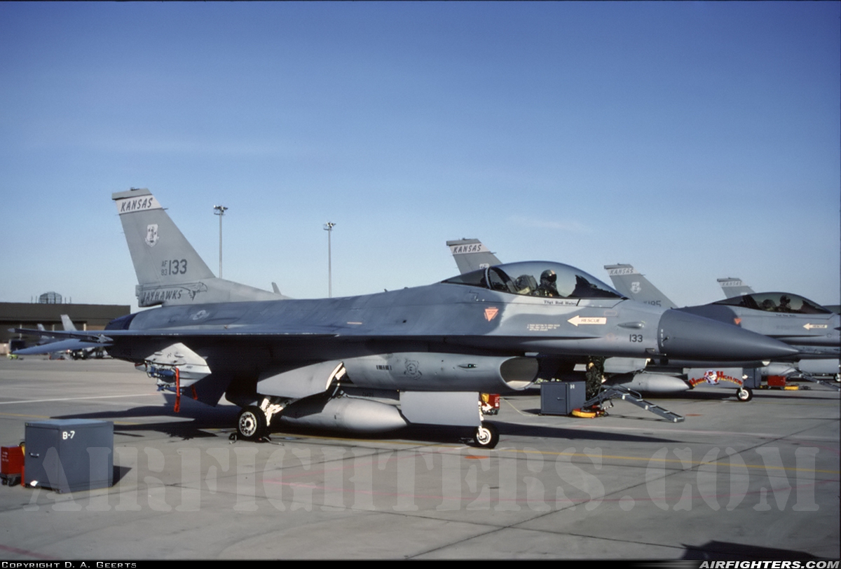 USA - Air Force General Dynamics F-16C Fighting Falcon 83-1133 at Wichita - McConnell AFB (IAB / KIAB), USA