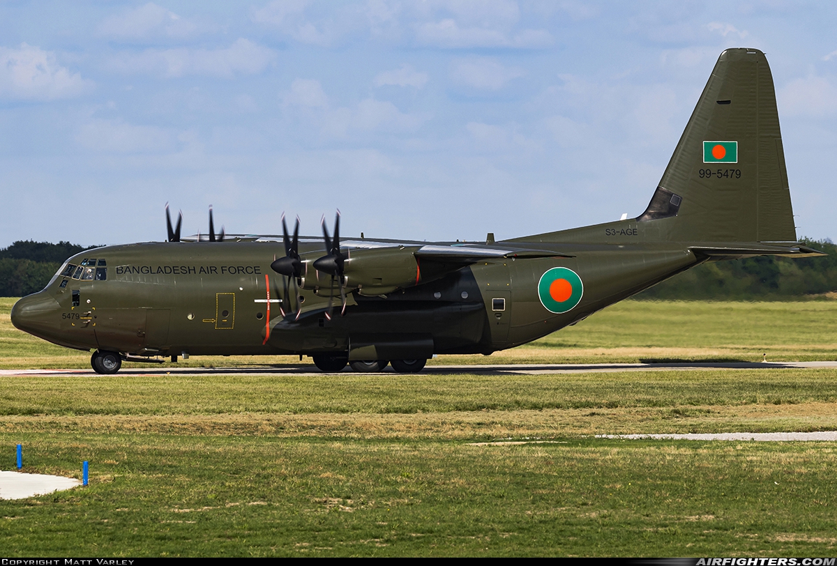 Bangladesh - Air Force Lockheed Martin Hercules C5 (C-130J / L-382) 99-5479 at Cambridge - Teversham (CBG / EGSC), UK