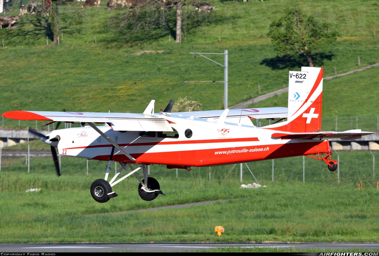 Switzerland - Air Force Pilatus PC-6/B2-H2M-1 Turbo Porter V-622 at Emmen (EML / LSME), Switzerland