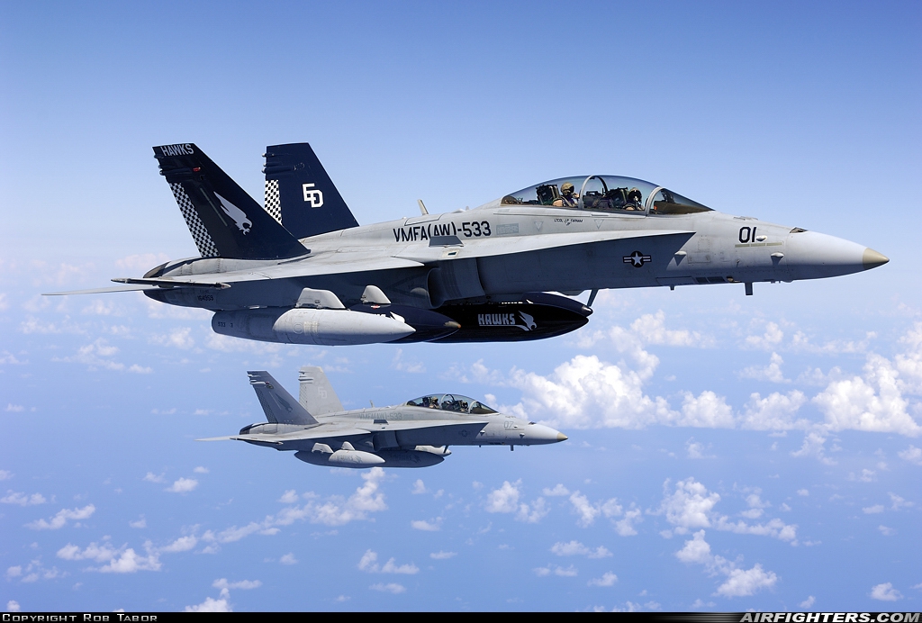 USA - Marines McDonnell Douglas F/A-18D Hornet 164959 at In Flight, International Airspace