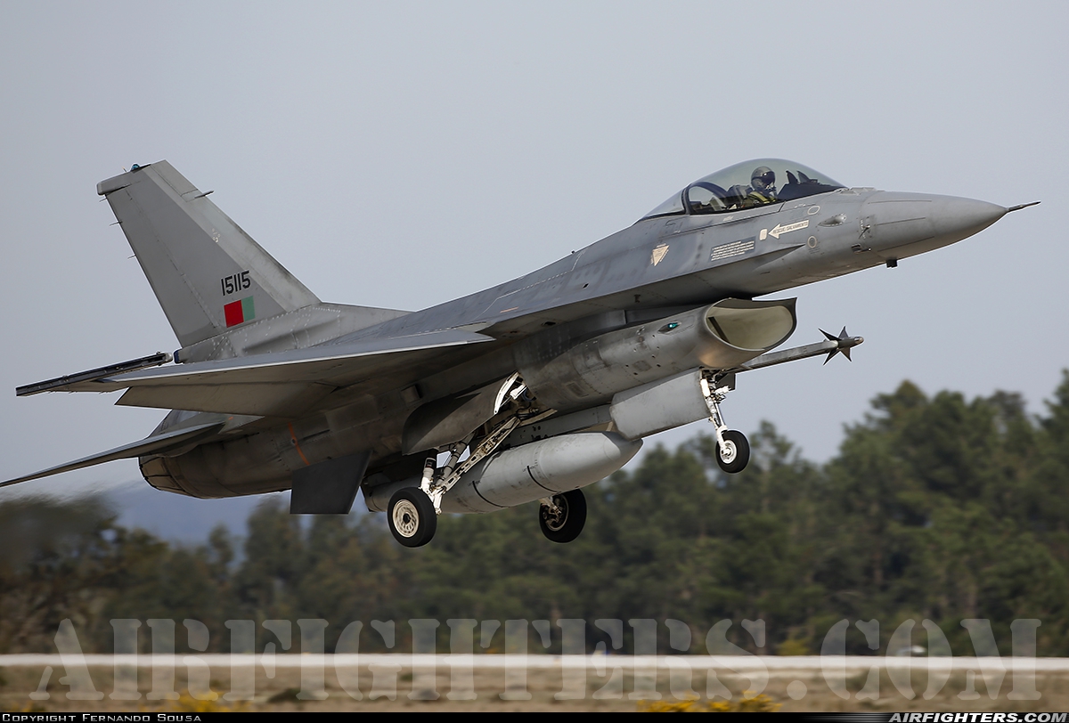 Portugal - Air Force General Dynamics F-16AM Fighting Falcon 15115 at Monte Real (BA5) (LPMR), Portugal