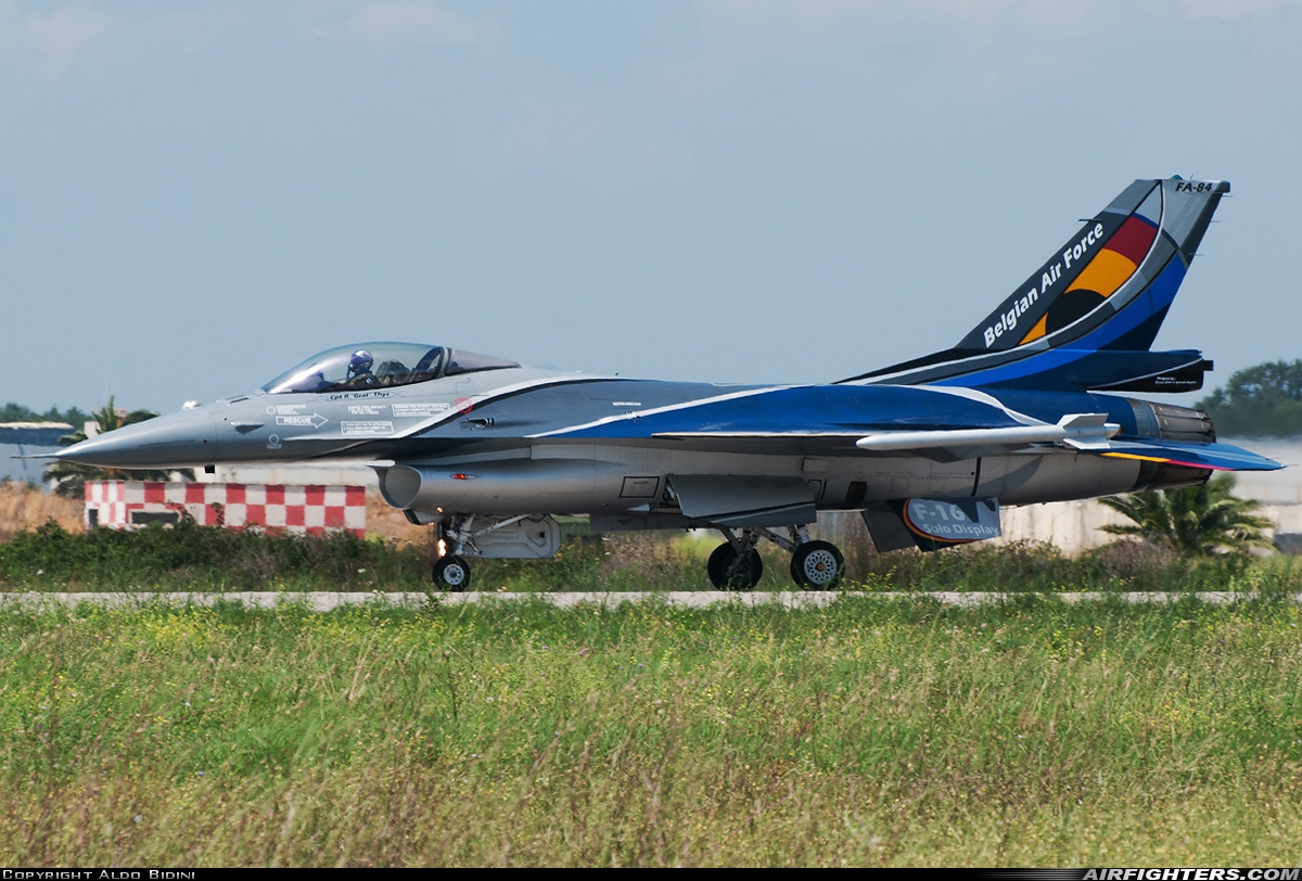 Belgium - Air Force General Dynamics F-16AM Fighting Falcon FA-84 at Pratica di Mare (- Mario de Bernardi) (LIRE), Italy
