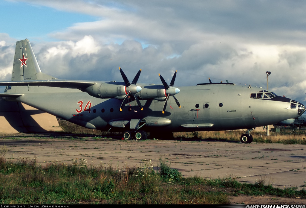 Russia - Air Force Antonov An-12BP 34 RED at Ivanovo-Severni (Ivanovo-North/Zukovka) (UXDI), Russia