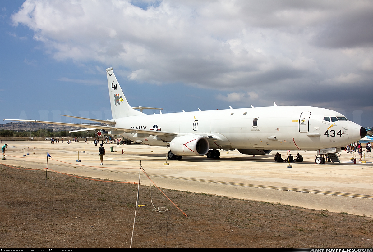 USA - Navy Boeing P-8A Poseidon (737-800ERX) 168434 at Luqa - Malta International (MLA / LMML), Malta
