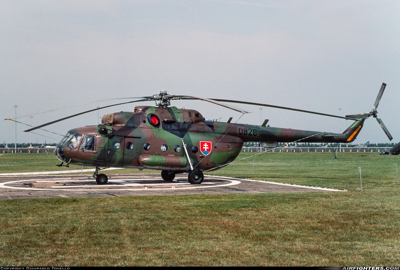 Slovakia - Air Force Mil Mi-17 0826 at Kecskemet (LHKE), Hungary
