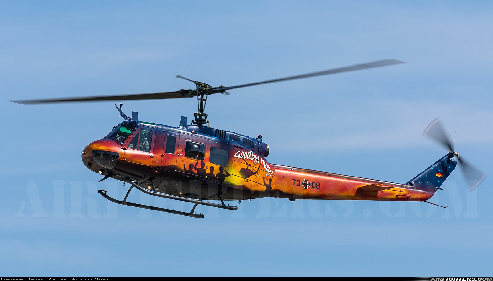 Germany - Army Bell UH-1D Iroquois (205) 73+08 at Donauwörth (EDPR), Germany