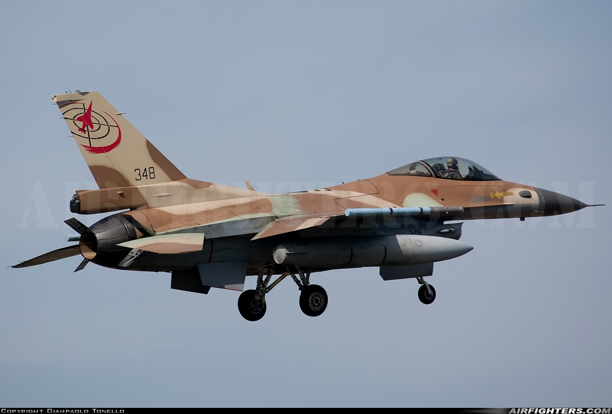 Israel - Air Force General Dynamics F-16C Fighting Falcon 348 at Decimomannu - (DCI / LIED), Italy