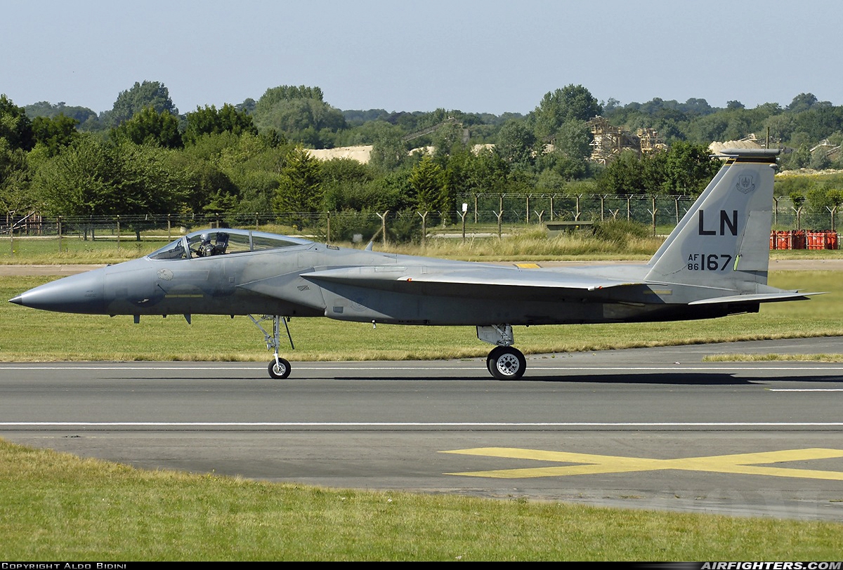 USA - Air Force McDonnell Douglas F-15C Eagle 86-0167 at Fairford (FFD / EGVA), UK