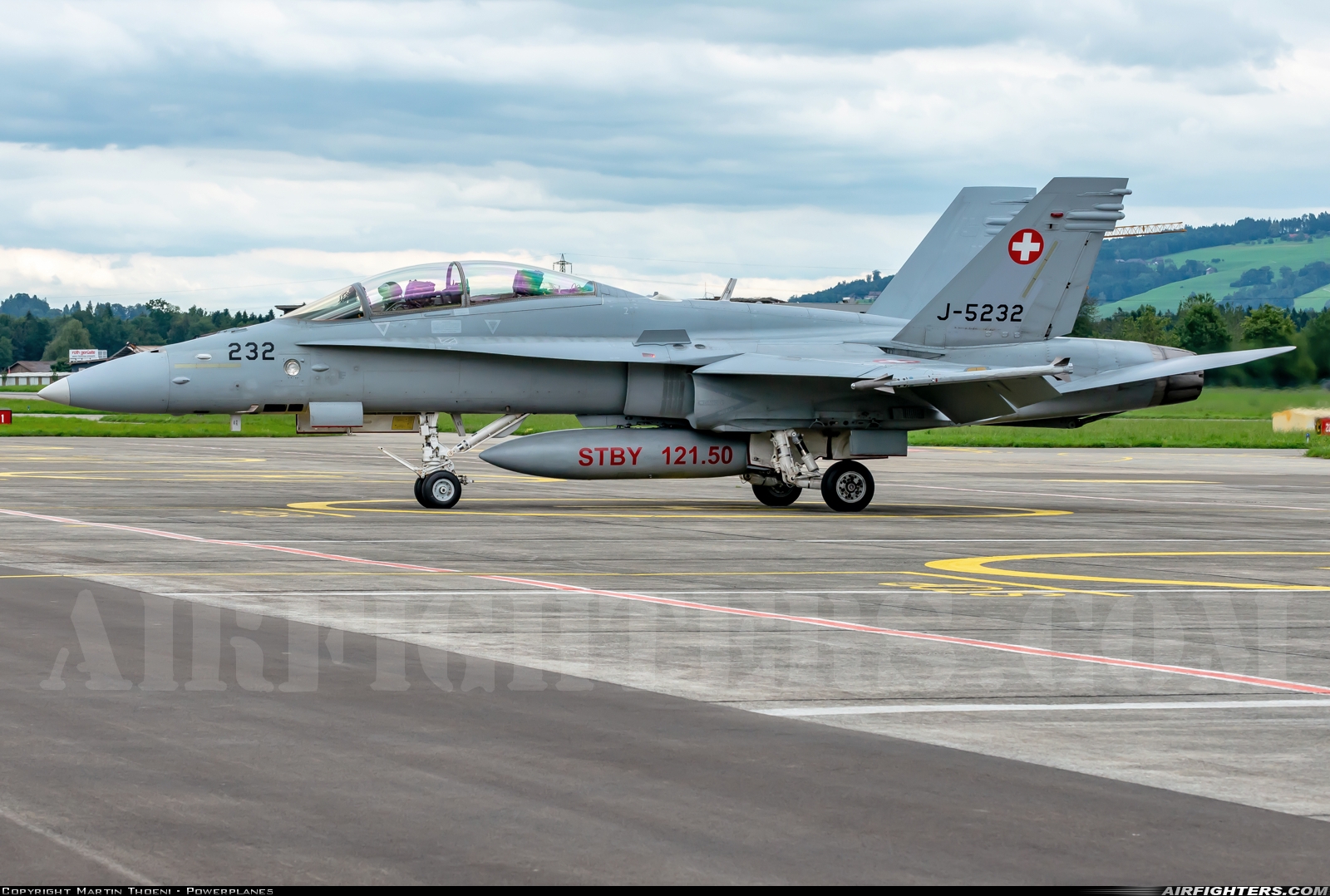Switzerland - Air Force McDonnell Douglas F/A-18D Hornet J-5232 at Emmen (EML / LSME), Switzerland