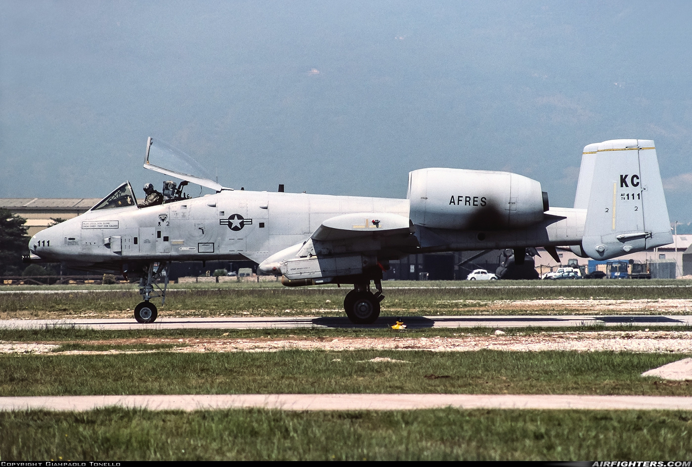 USA - Air Force Fairchild A-10A Thunderbolt II 79-0111 at Aviano (- Pagliano e Gori) (AVB / LIPA), Italy