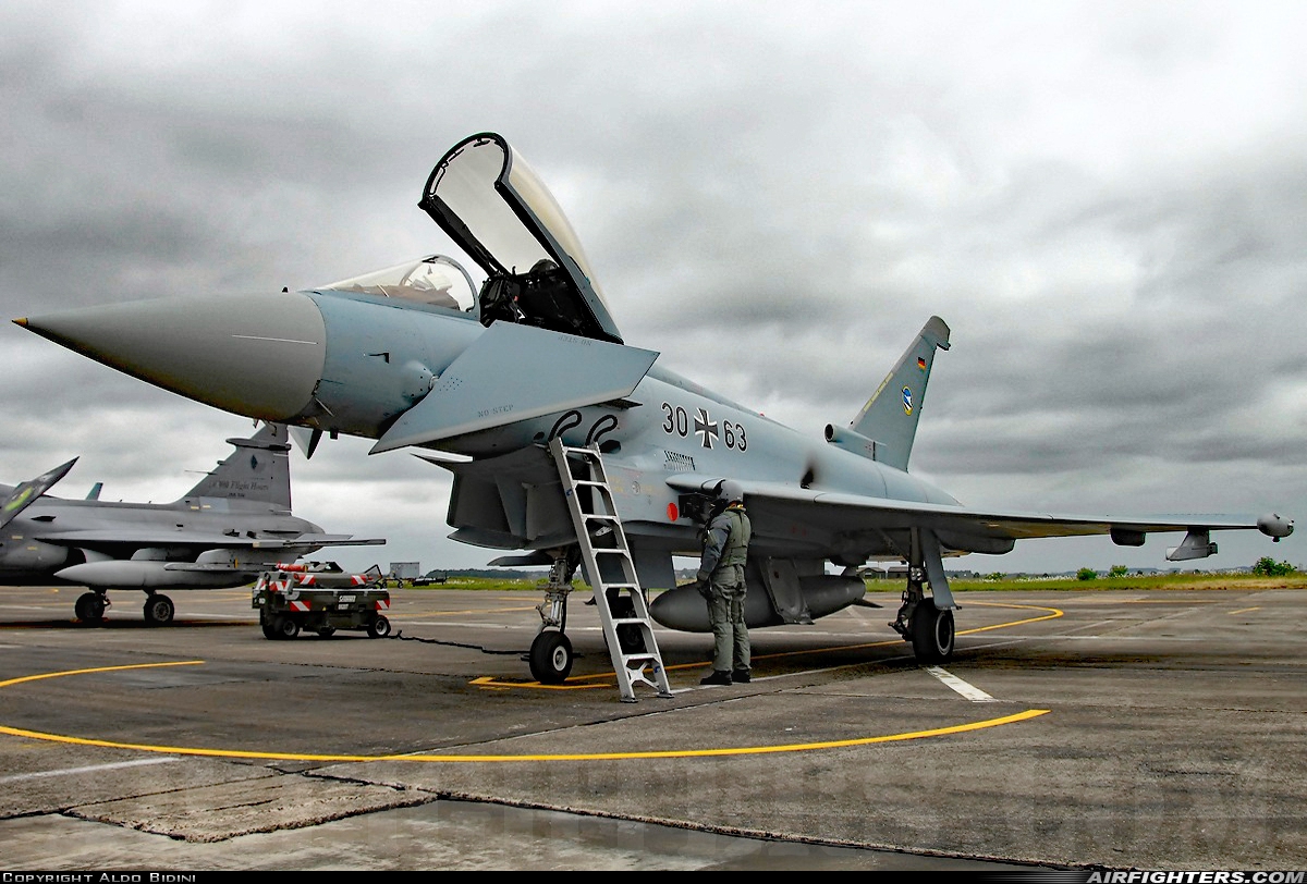 Germany - Air Force Eurofighter EF-2000 Typhoon S 30+63 at Cambrai - Epinoy (LFQI), France