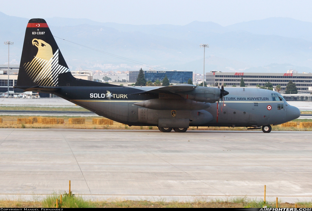Türkiye - Air Force Lockheed C-130E Hercules (L-382) 63-13187 at Malaga (AGP / LEMG), Spain